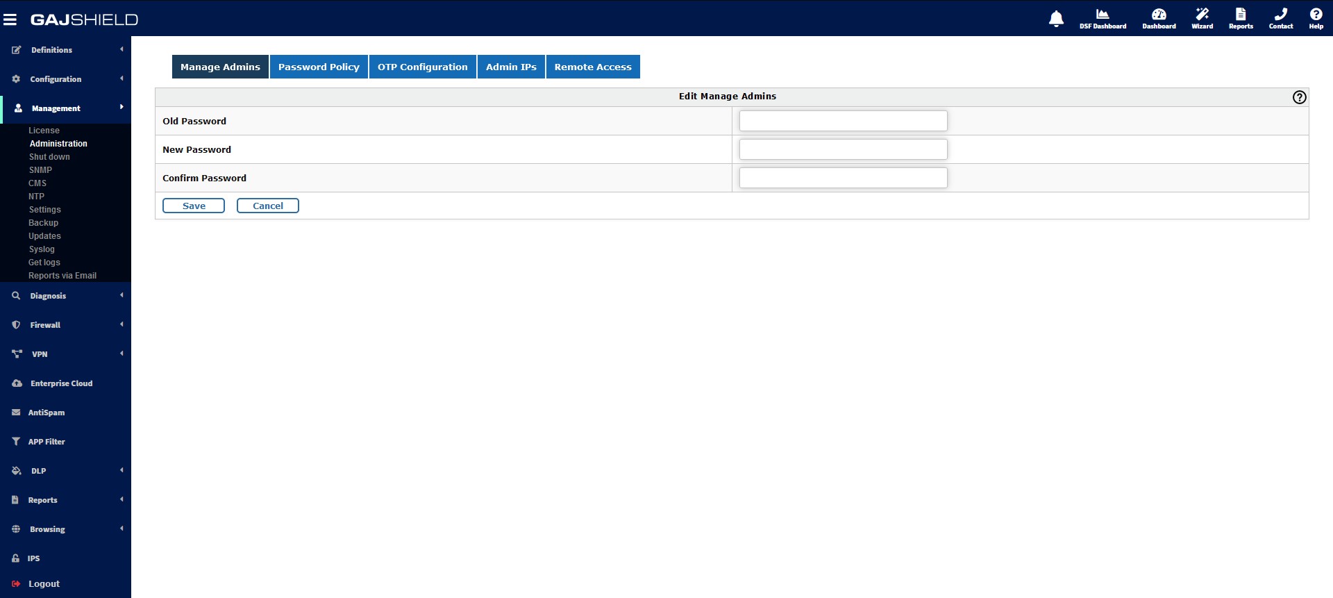 How to change the default password of superuser